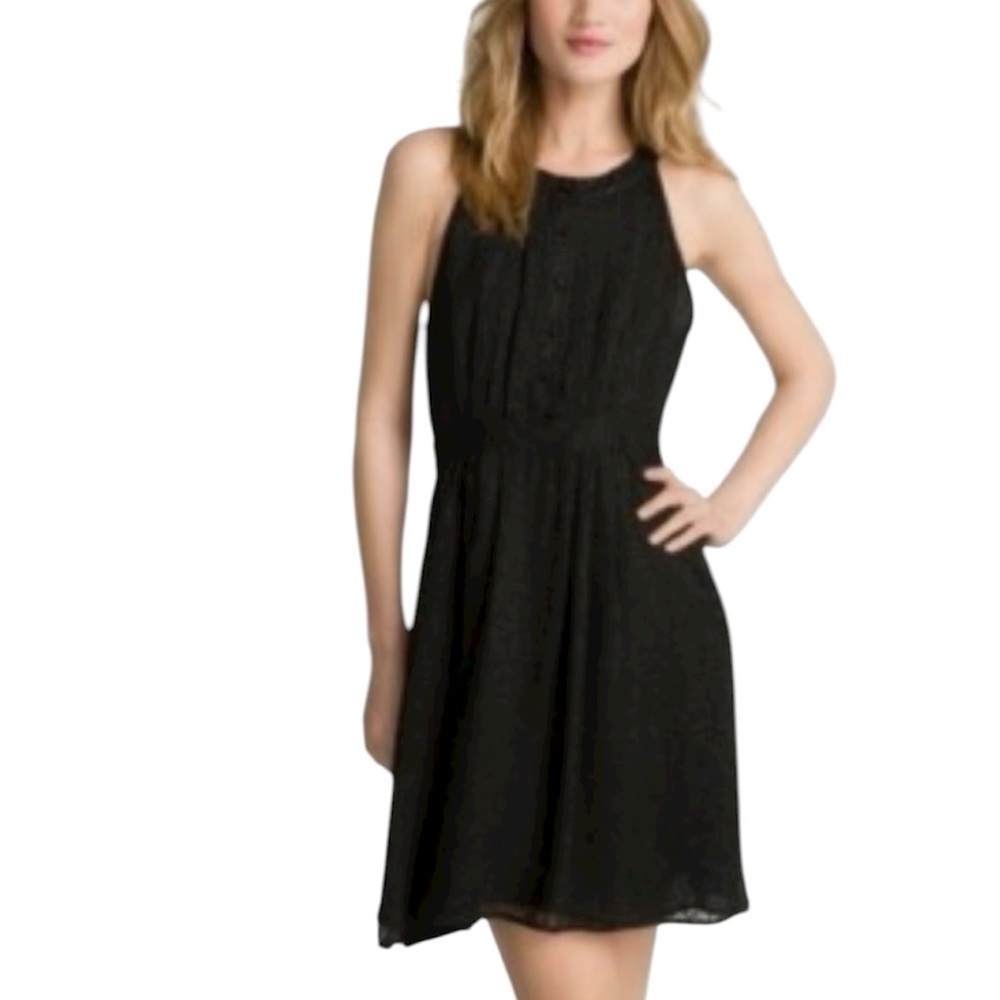 Theory Black Silk Blend Sleeveless Animal Print Dress Sz 6